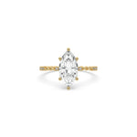 Marquise diamond six prong engagement ring