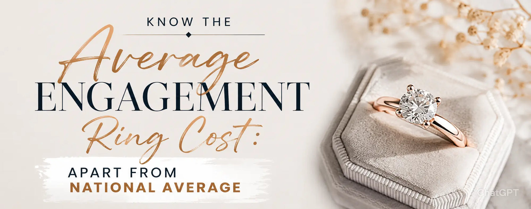 Average engagement ring cost comparison showing a solitaire diamond engagement ring and insights beyond the national average engagement ring price.