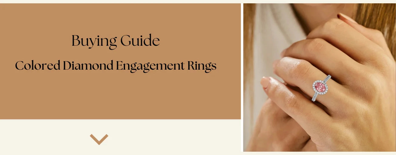 Pink colored diamond engagement rings