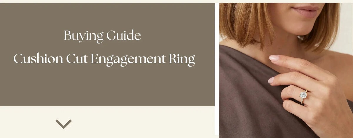 Cushion cut engagement ring