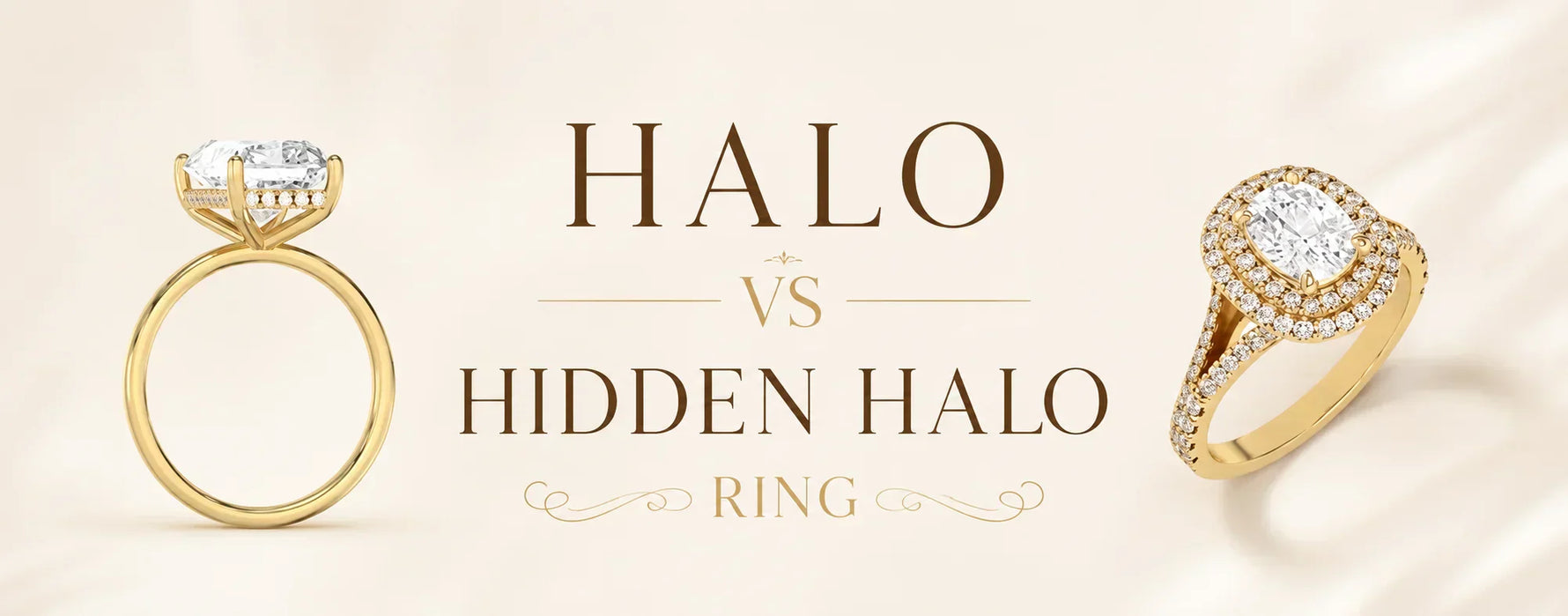 Halo Engagement Ring Vs Hidden Halo Engagement Ring