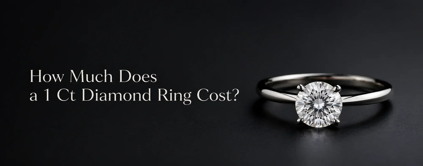 How much does 1 ct diamond ring cost with solitaire 1 ct round diamond ring featuring in a black background