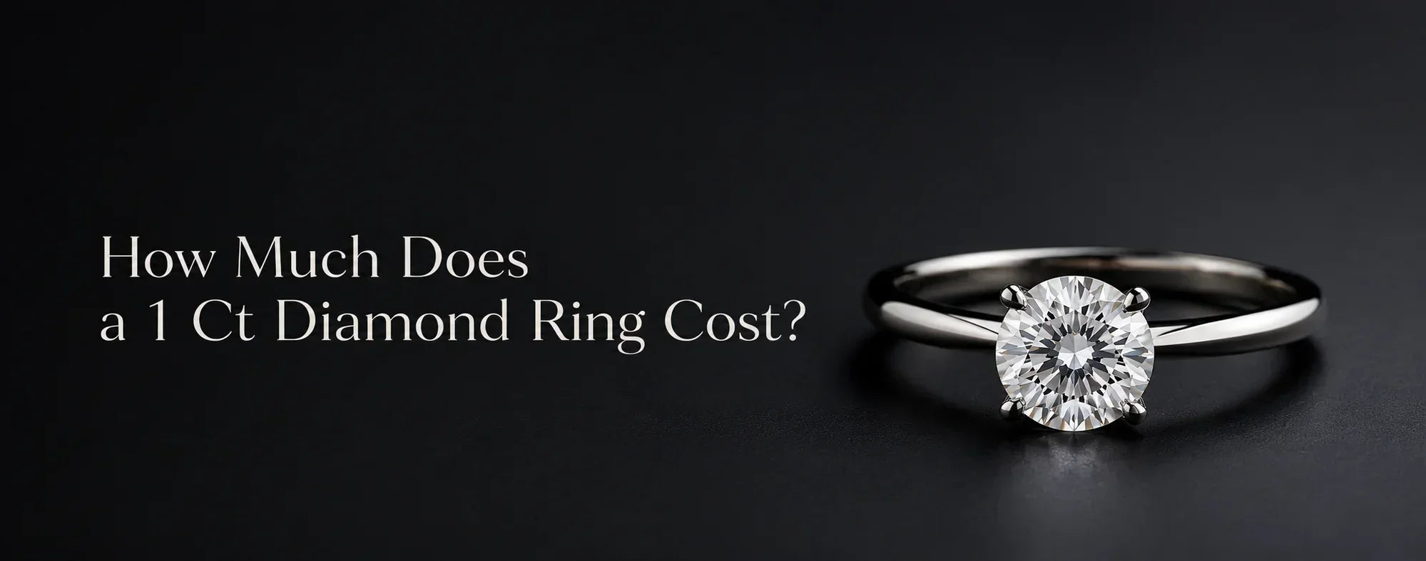 How much does 1 ct diamond ring cost with solitaire 1 ct round diamond ring featuring in a black background