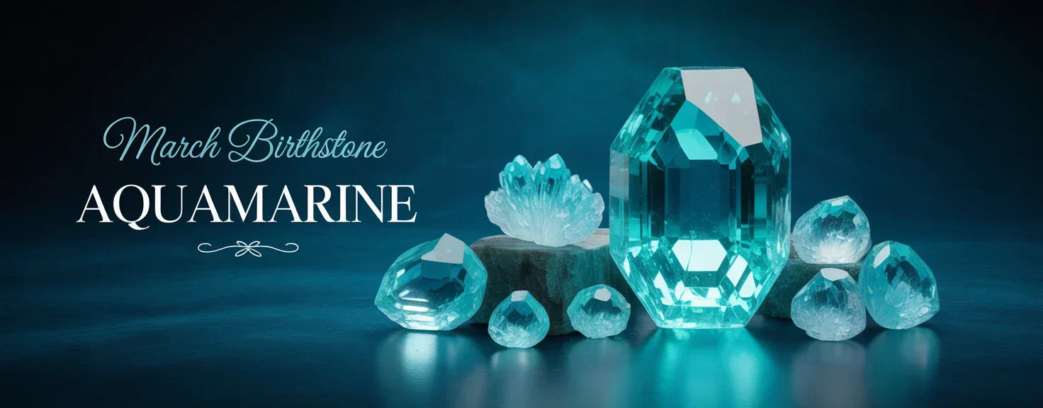 March birthstone aquamarine