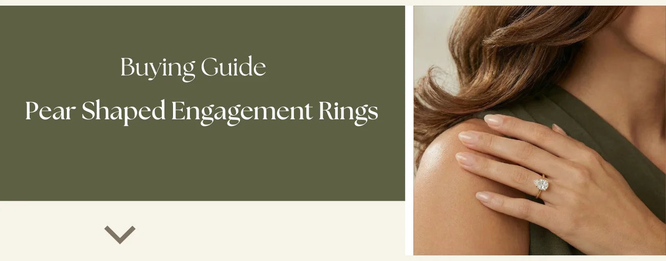 Pear-shaped engagement rings by Diagaa