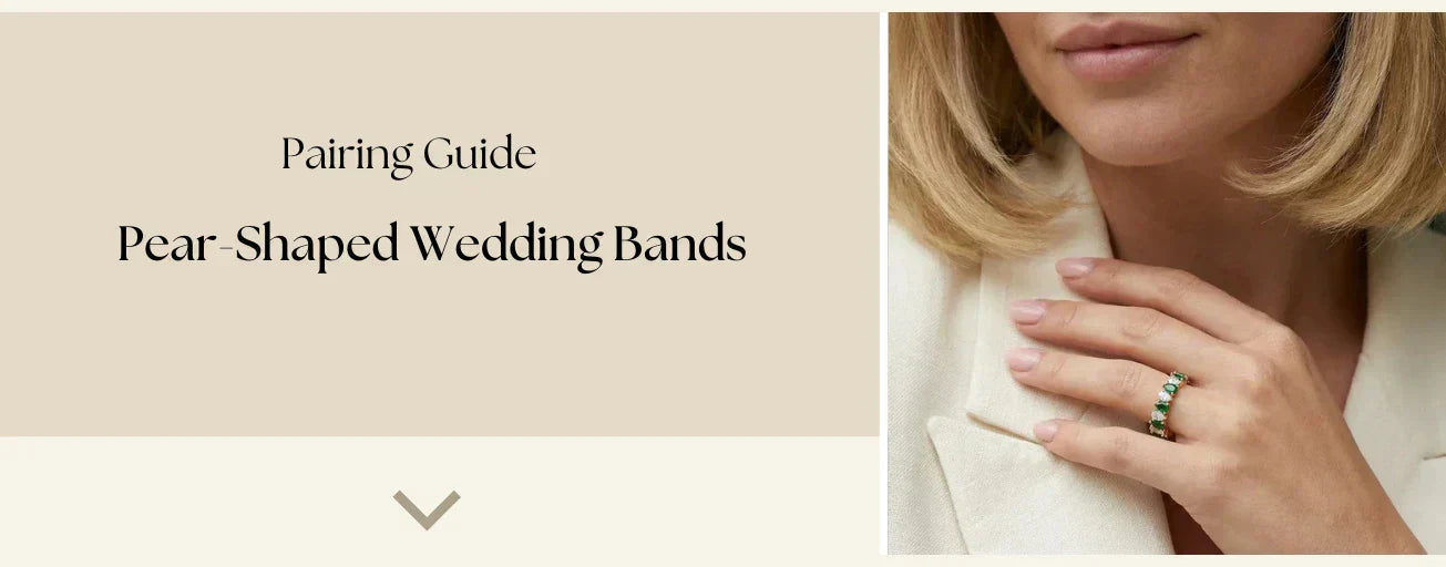 Pear shaped wedding band to pair with pear shaped engagement ring