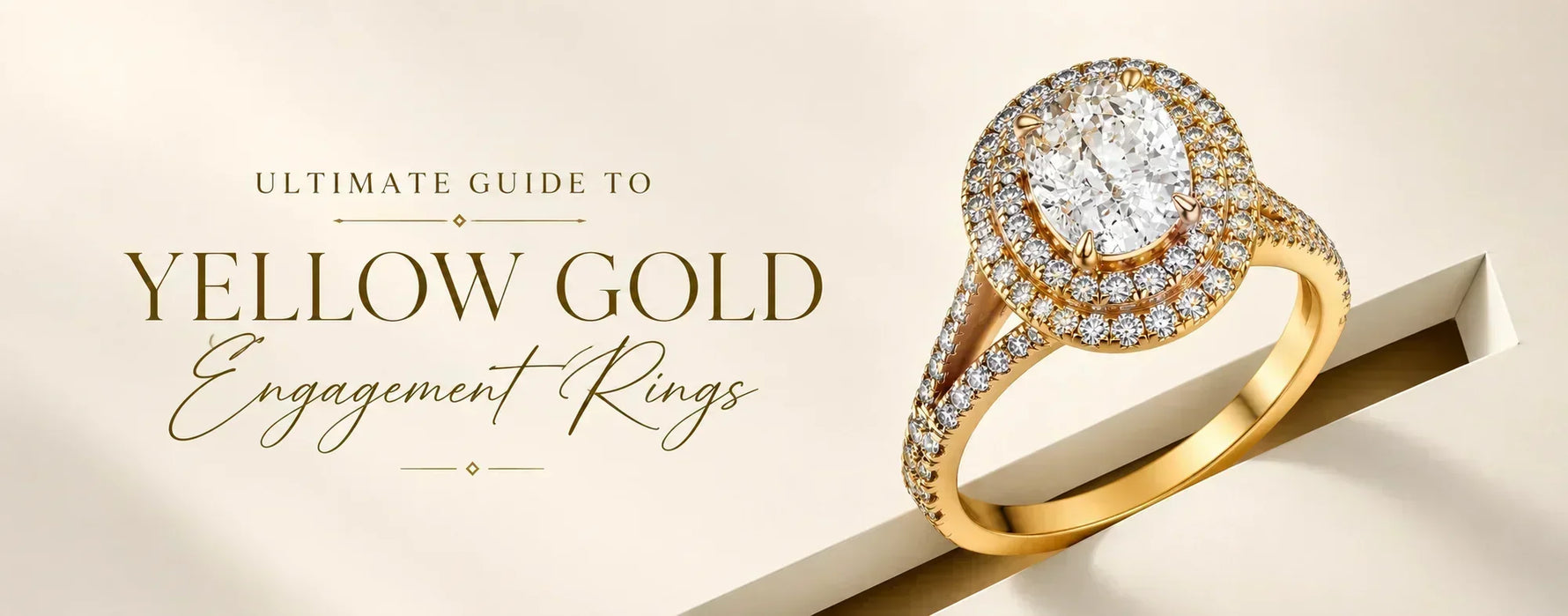 Ultimate guide to yellow gold engagement rings, cluster halo yellow gold engagement ring