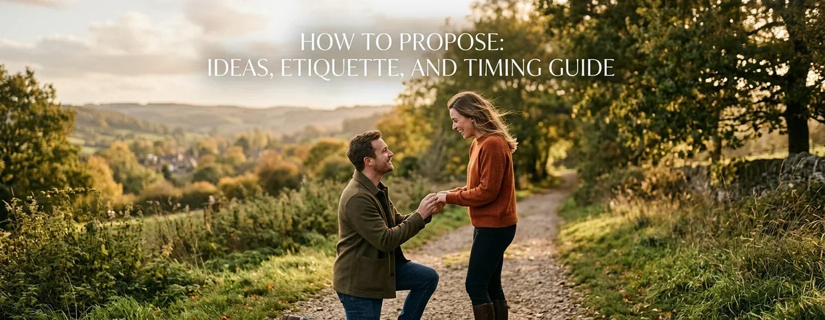 Couple sharing a personal marriage proposal in a quiet romantic setting