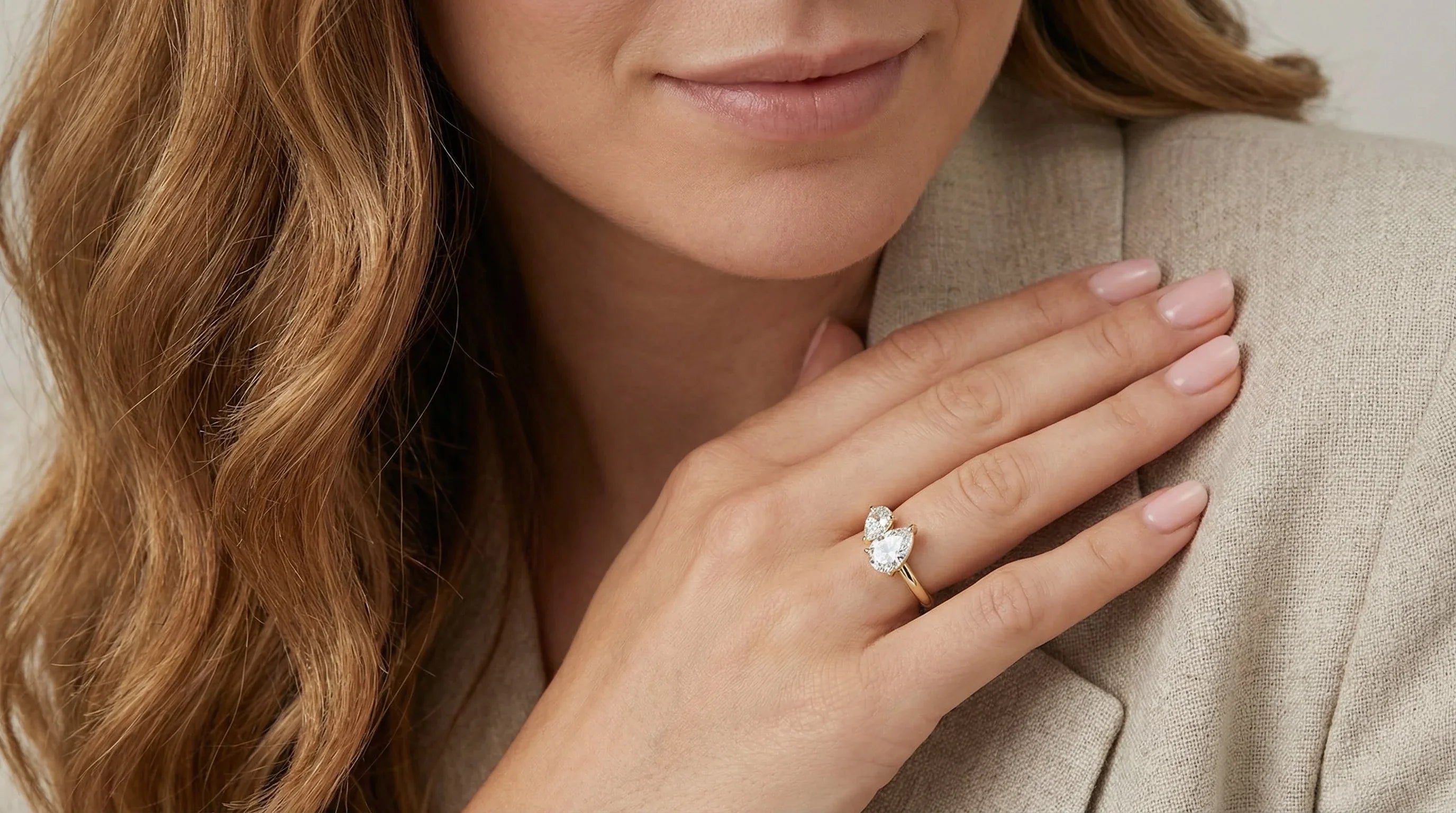 Pear Shape Diamond Rings
