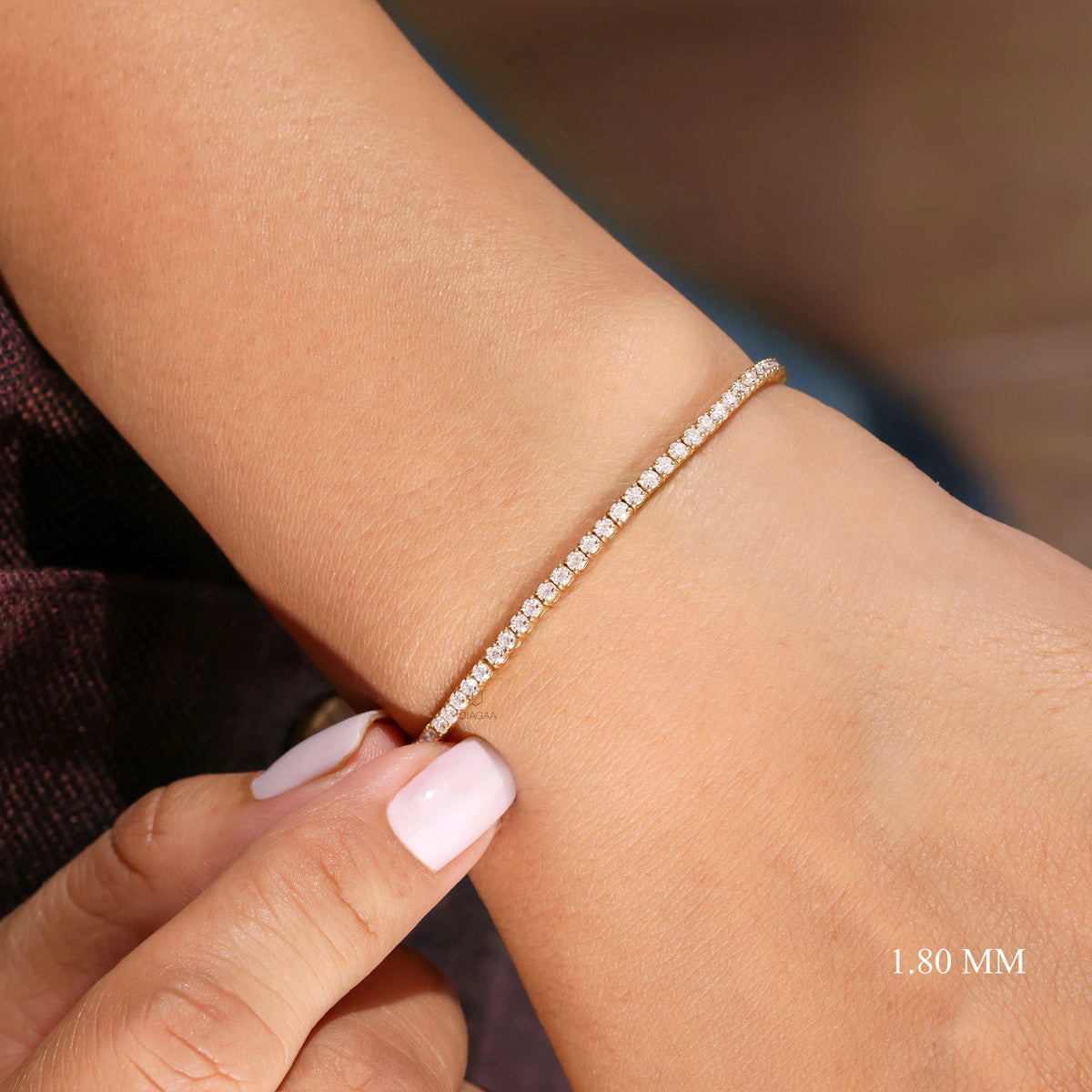 Classic Round Lab Grown Diamond Tennis Bracelet
