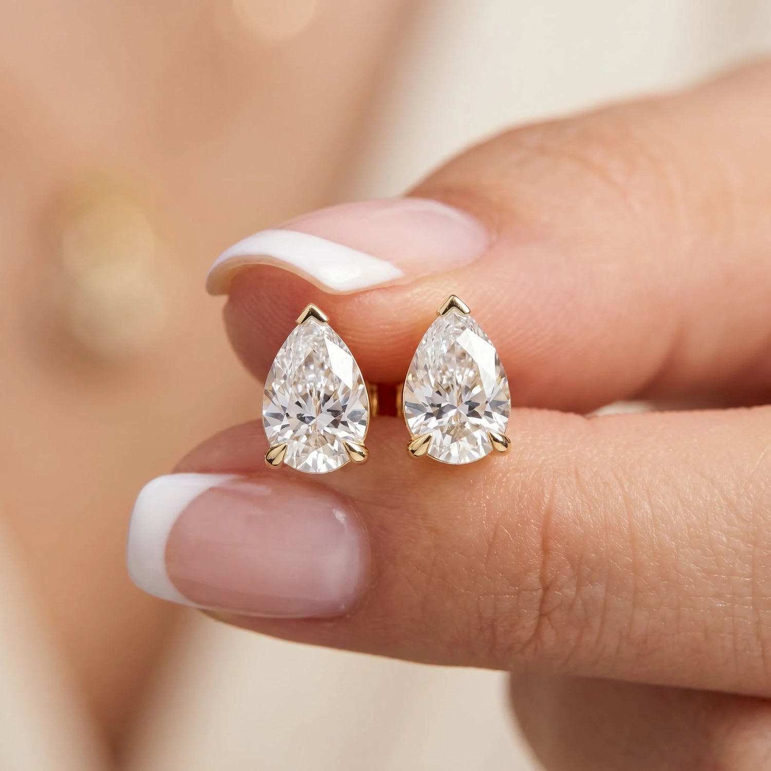 6 CT Lab Grown Diamond Pear Shaped Earrings