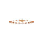 18K Rose Gold Round Diamond Tennis Bracelet