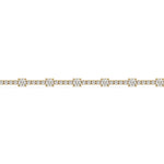 18K Yellow Gold Round Diamond Tennis Bracelet