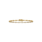 18K Yellow Gold Round Diamond Tennis Bracelet