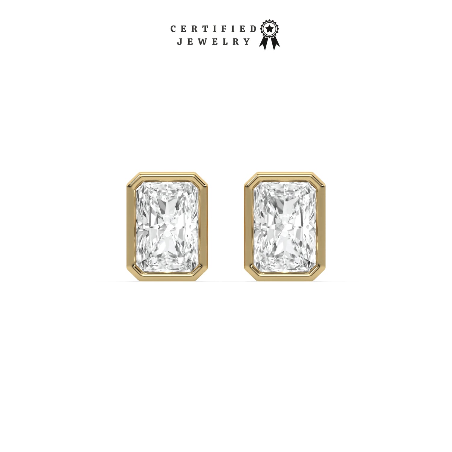 6 CT Lab Diamond Radiant Cut Earrings