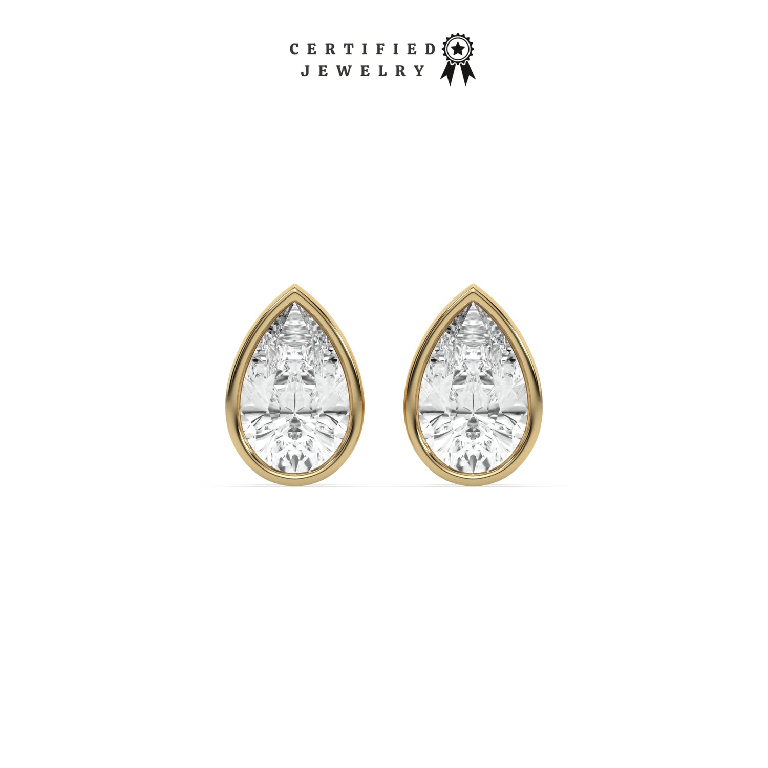 2 CT Lab Diamond Pear Shaped Solitaire Earrings