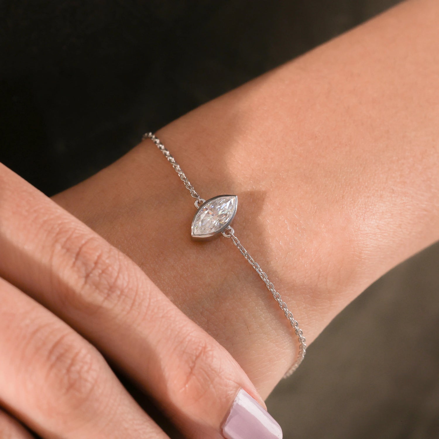Marquise Cut Diamond Bracelet