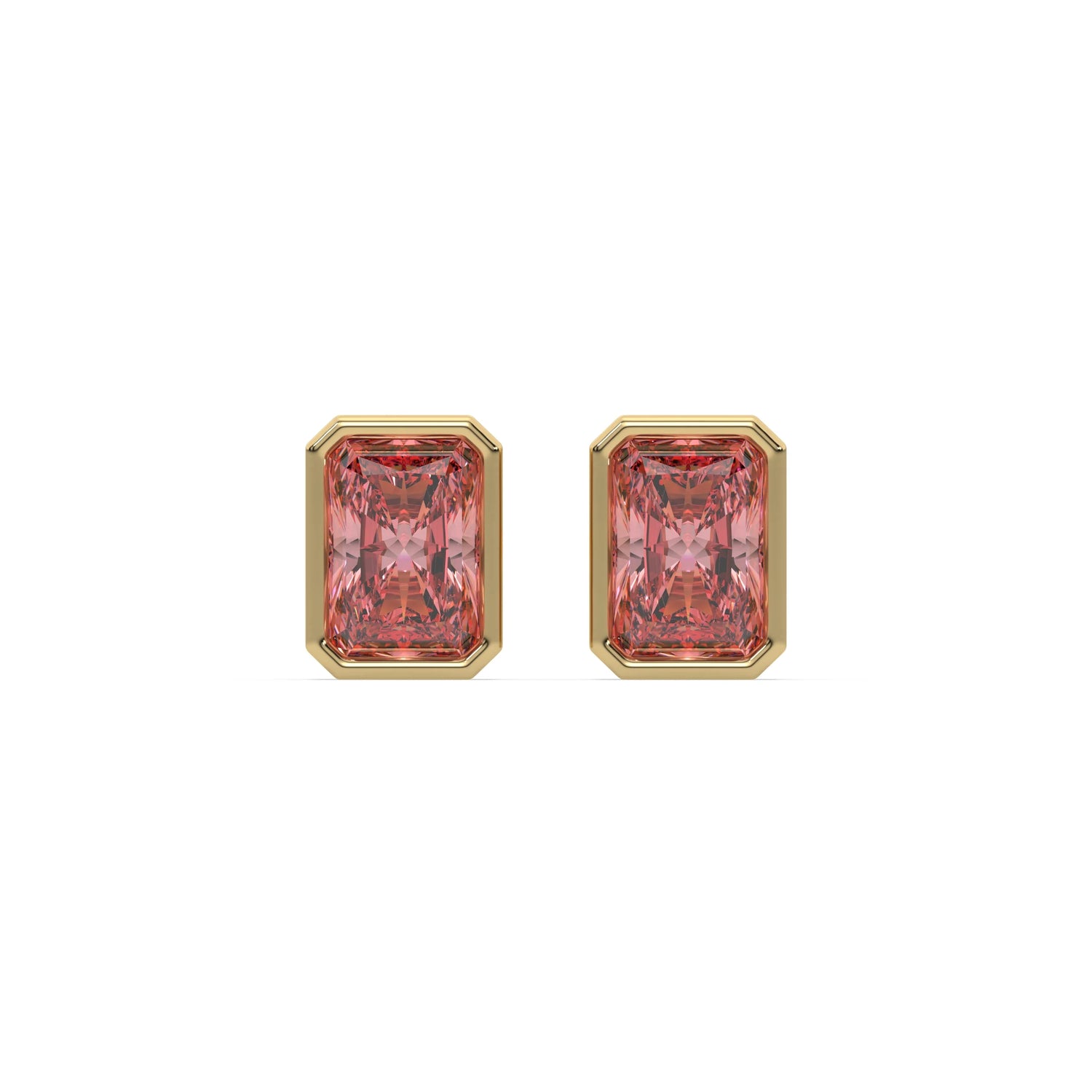 6 CT Fancy Pink Diamond Radiant Cut Earrings