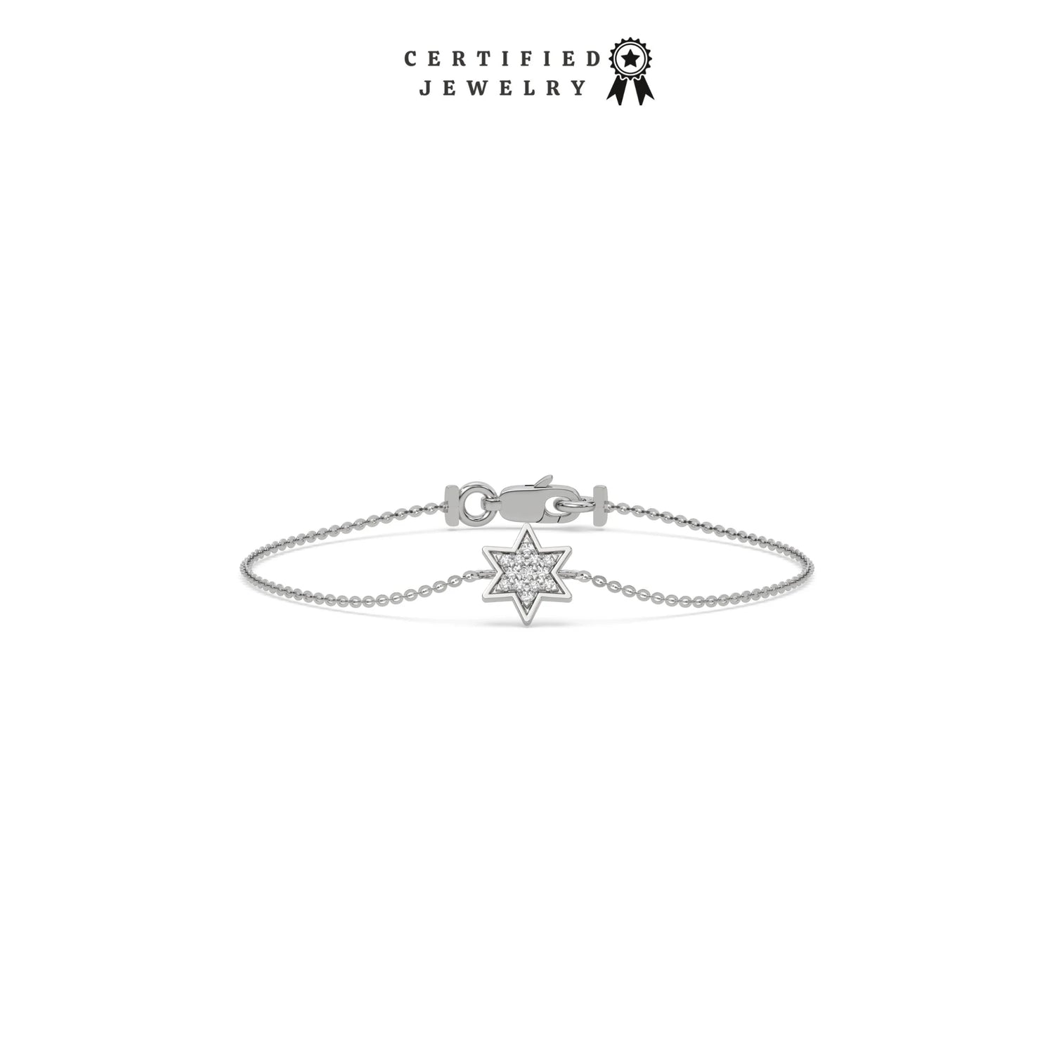 0.09 CT Natural Diamond Star Bracelet