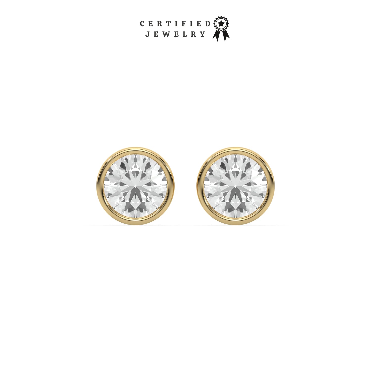 6 CT Lab Diamond Round Cut Solitaire Earrings