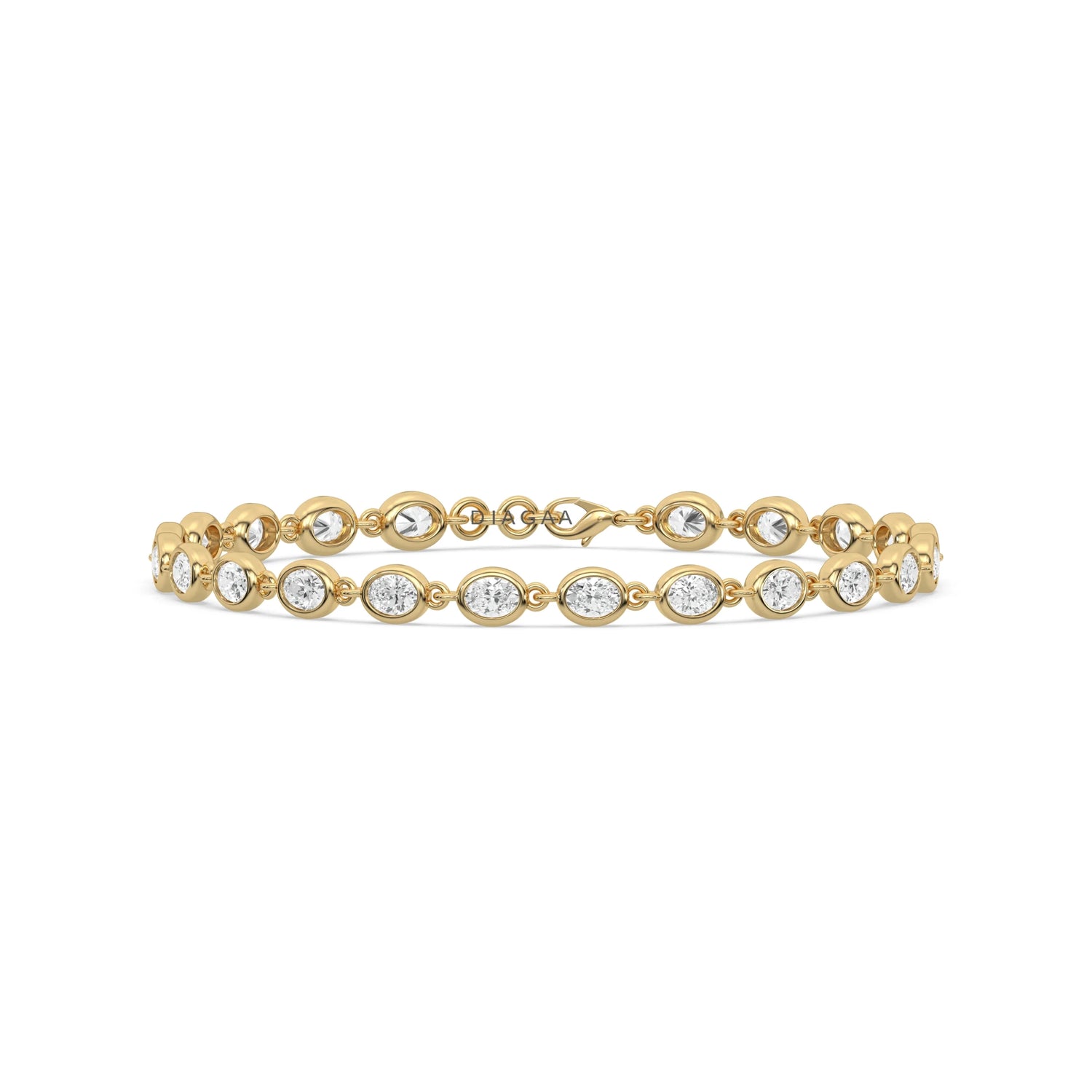 3.35 CT Oval Lab Grown Diamond Tennis Bracelet