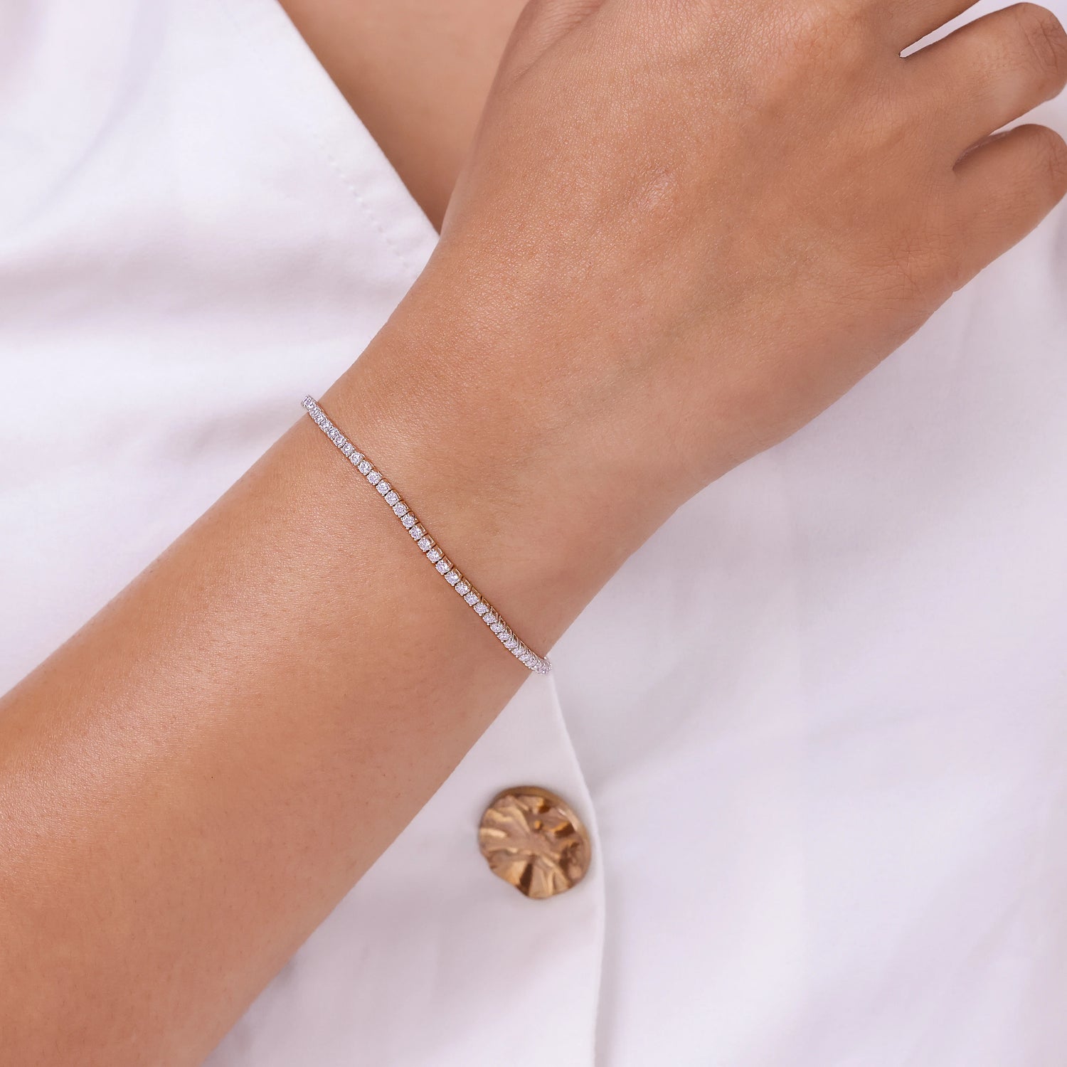 2 CT Round Lab Diamond Classic Tennis Bracelet