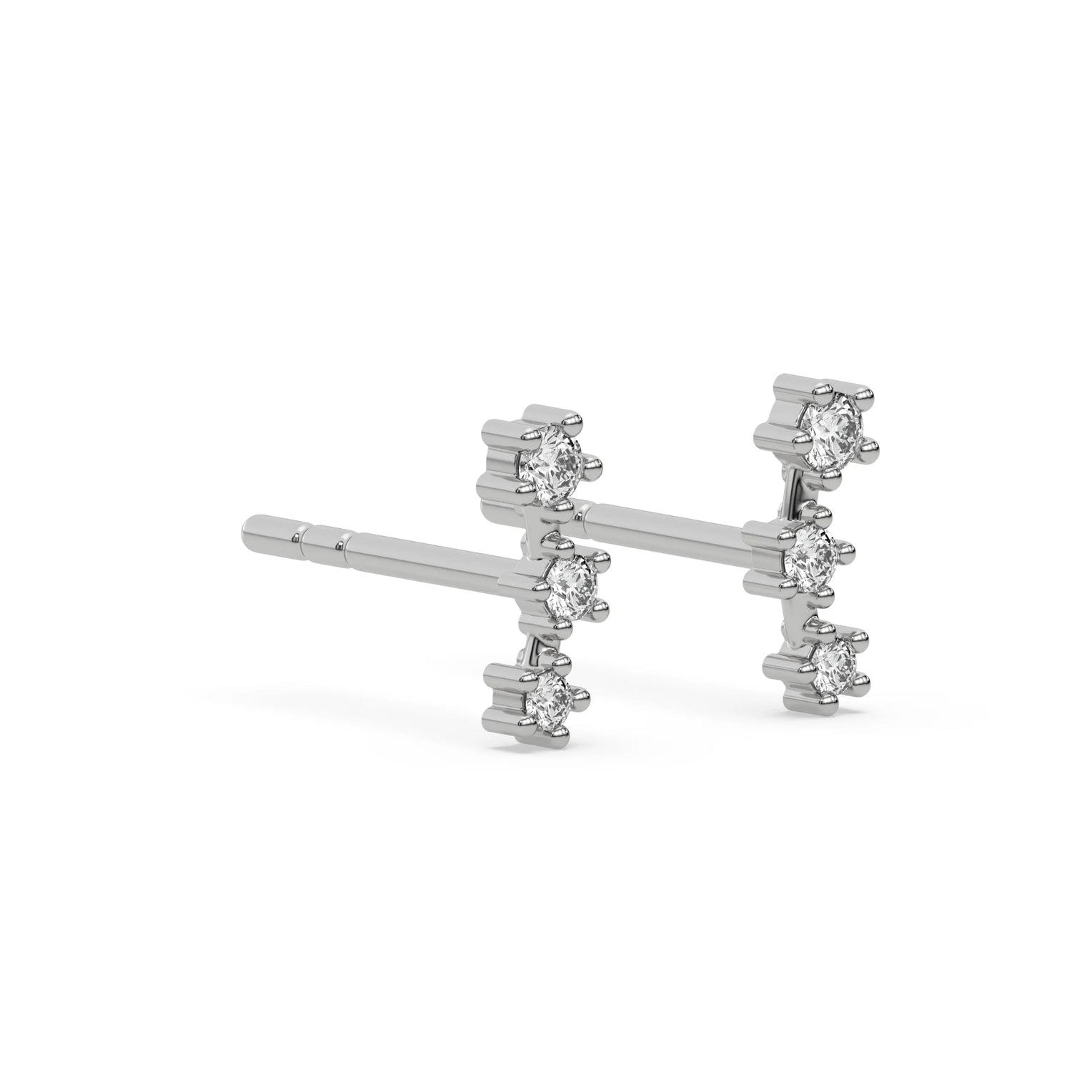 0.25 CT Natural Diamond Climber Earrings