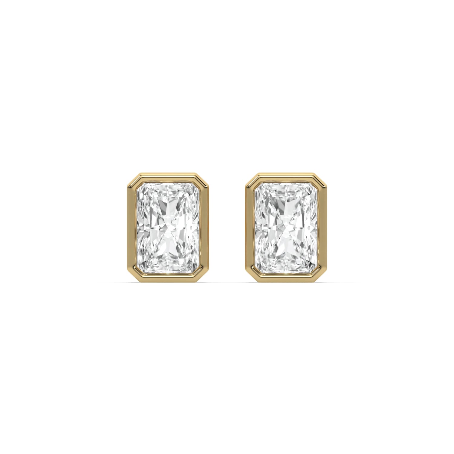 2 CT Natural Diamond Radiant Cut Earrings