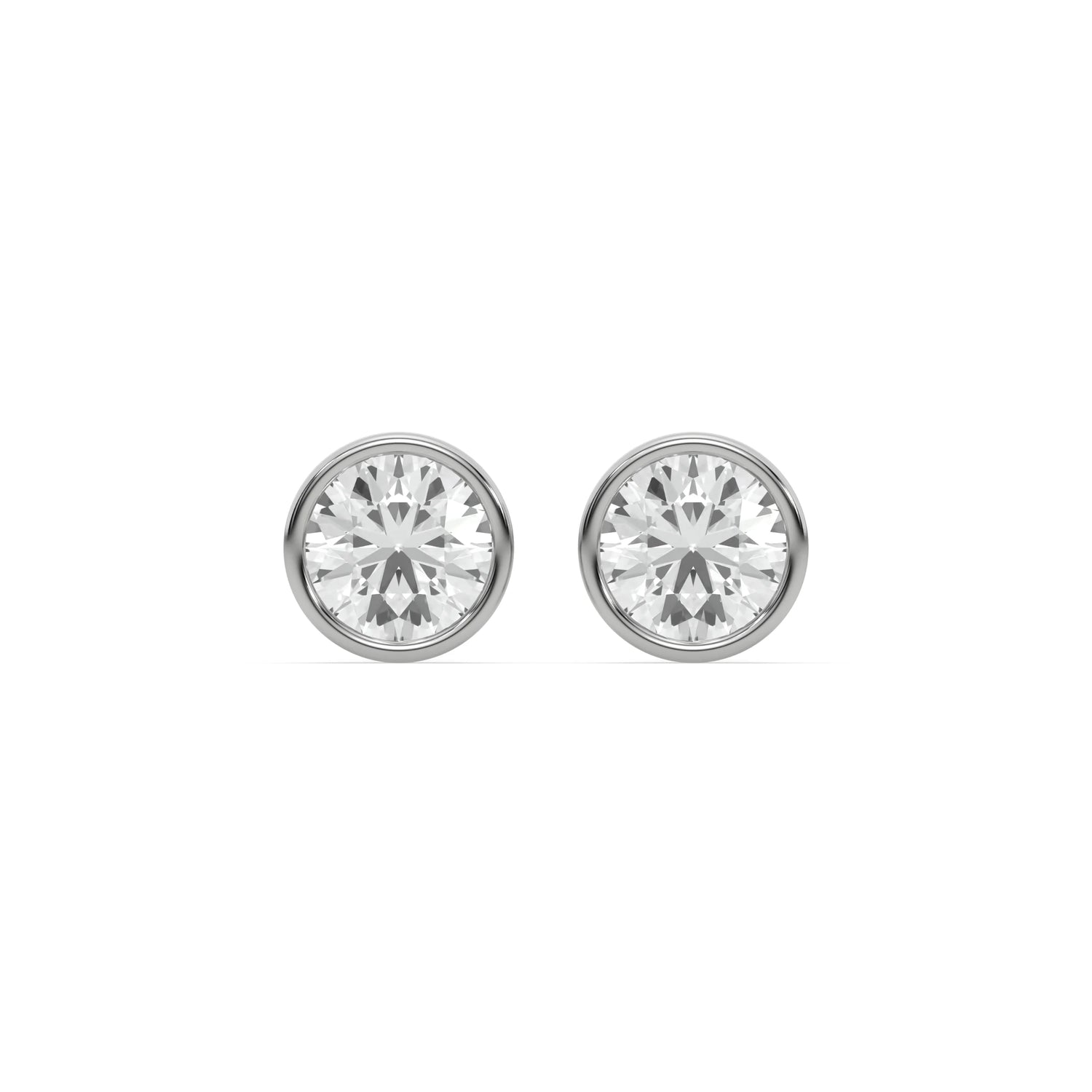 6 CT Lab Diamond Round Cut Solitaire Earrings