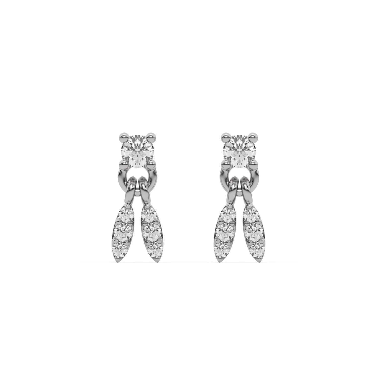 0.12 CT Natural Diamond Drop Earrings