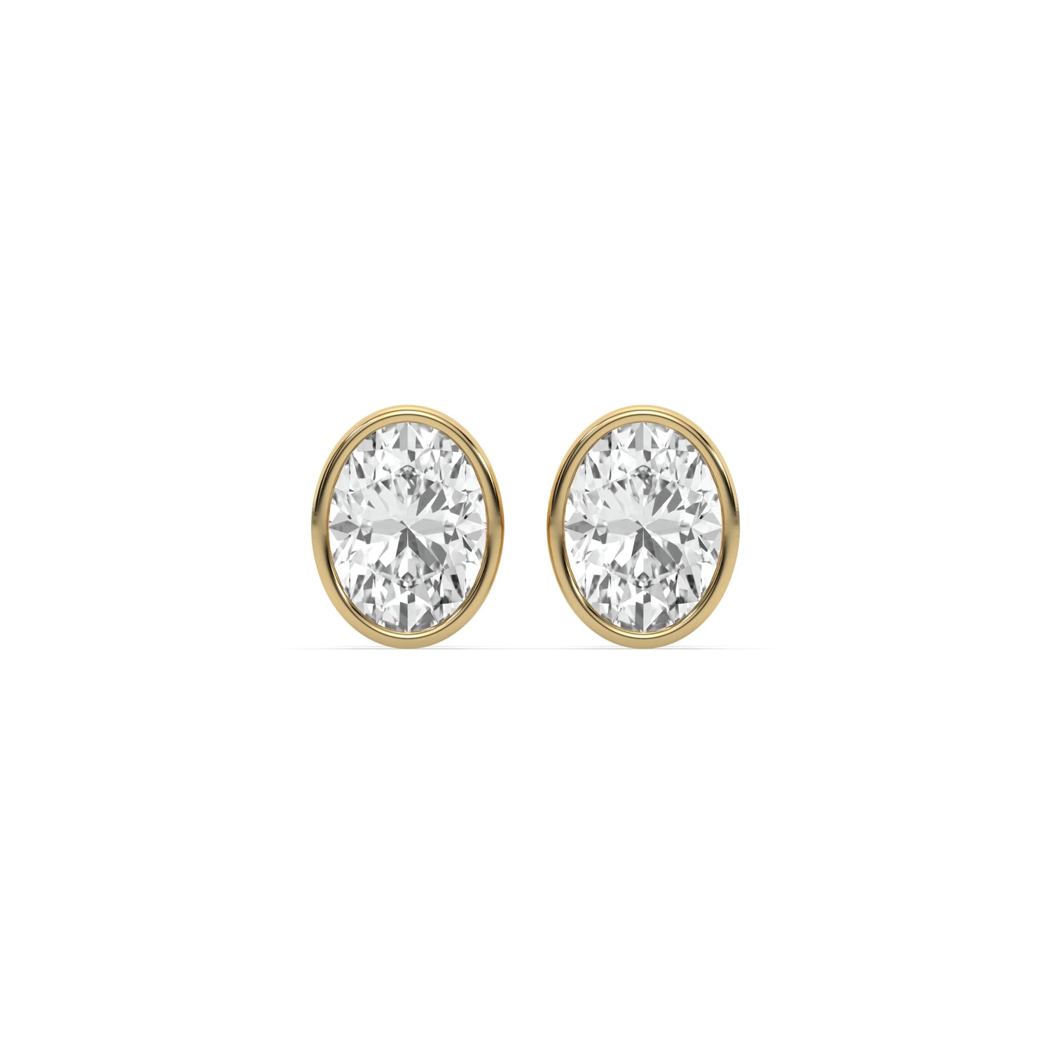 2 CT Natural Diamond Oval Cut Earrings