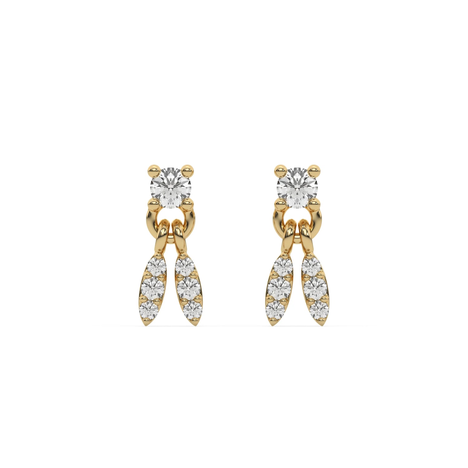 0.12 CT Lab Diamond Drop Earrings