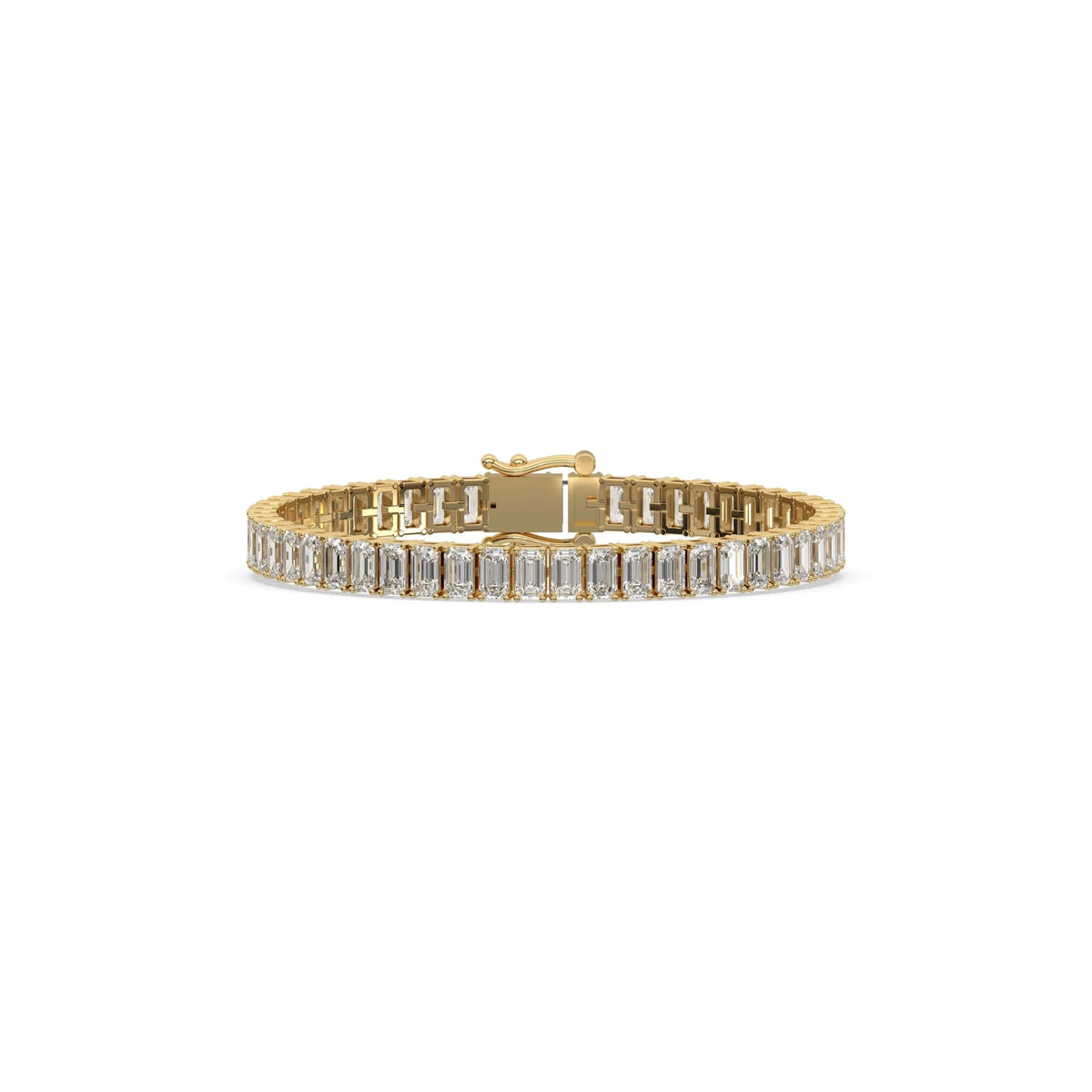 Emerald Cut Lab Grown Diamond Tennis Bracelet