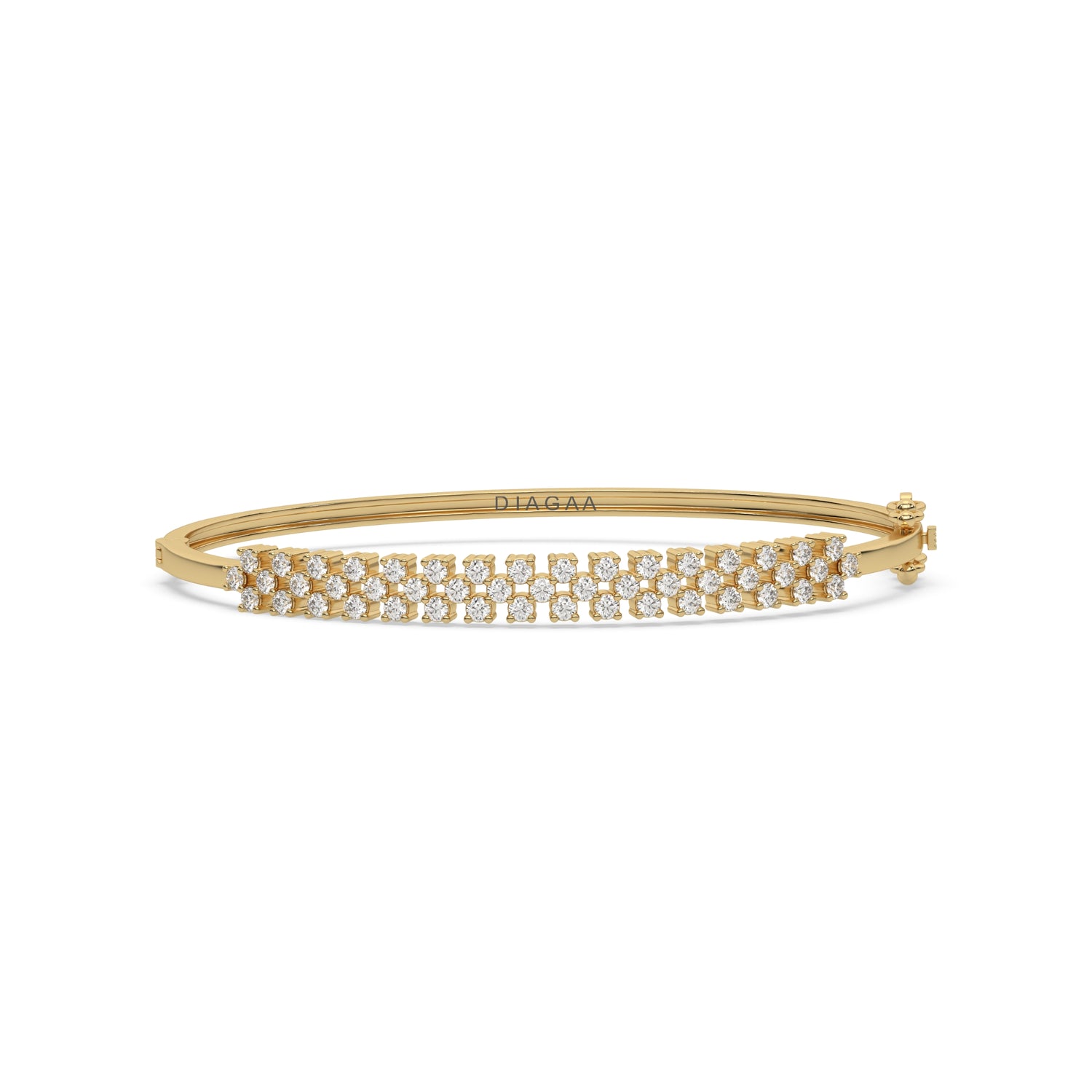 1.42 CT Round Lab Diamond Bangle Bracelet