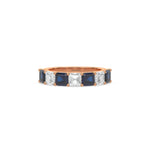 18K Rose Gold Asscher Eternity Ring
