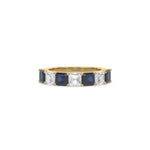 18K Yellow Gold Asscher Eternity Ring