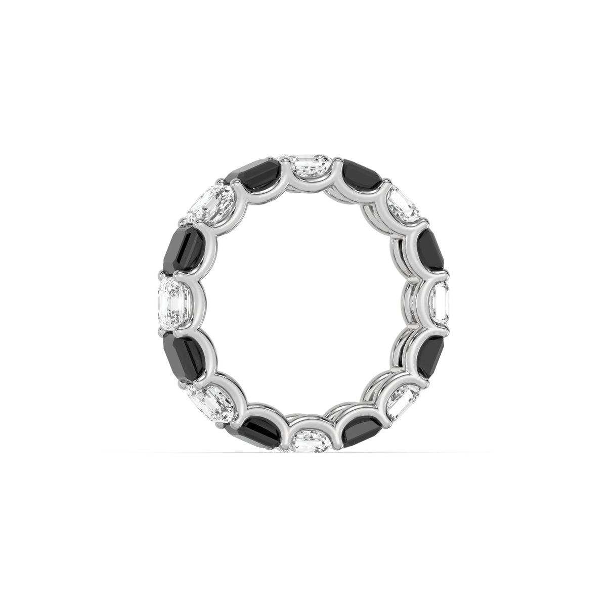 10K White Gold Asscher Eternity Ring