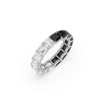 14K White Gold Asscher Diamond Eternity Ring