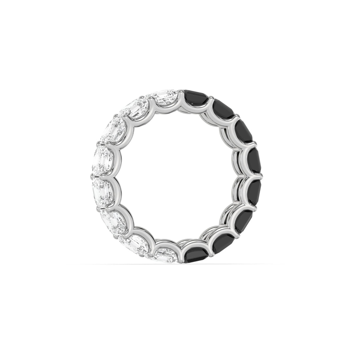 10K White Gold Asscher Eternity Ring