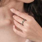 10K White Gold Asscher Eternity Ring