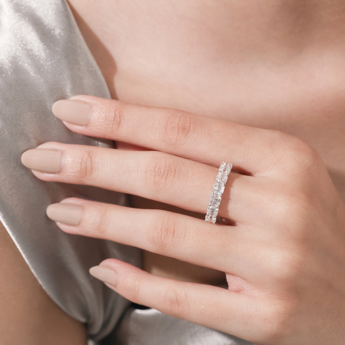 Asscher Diamond Eternity Ring