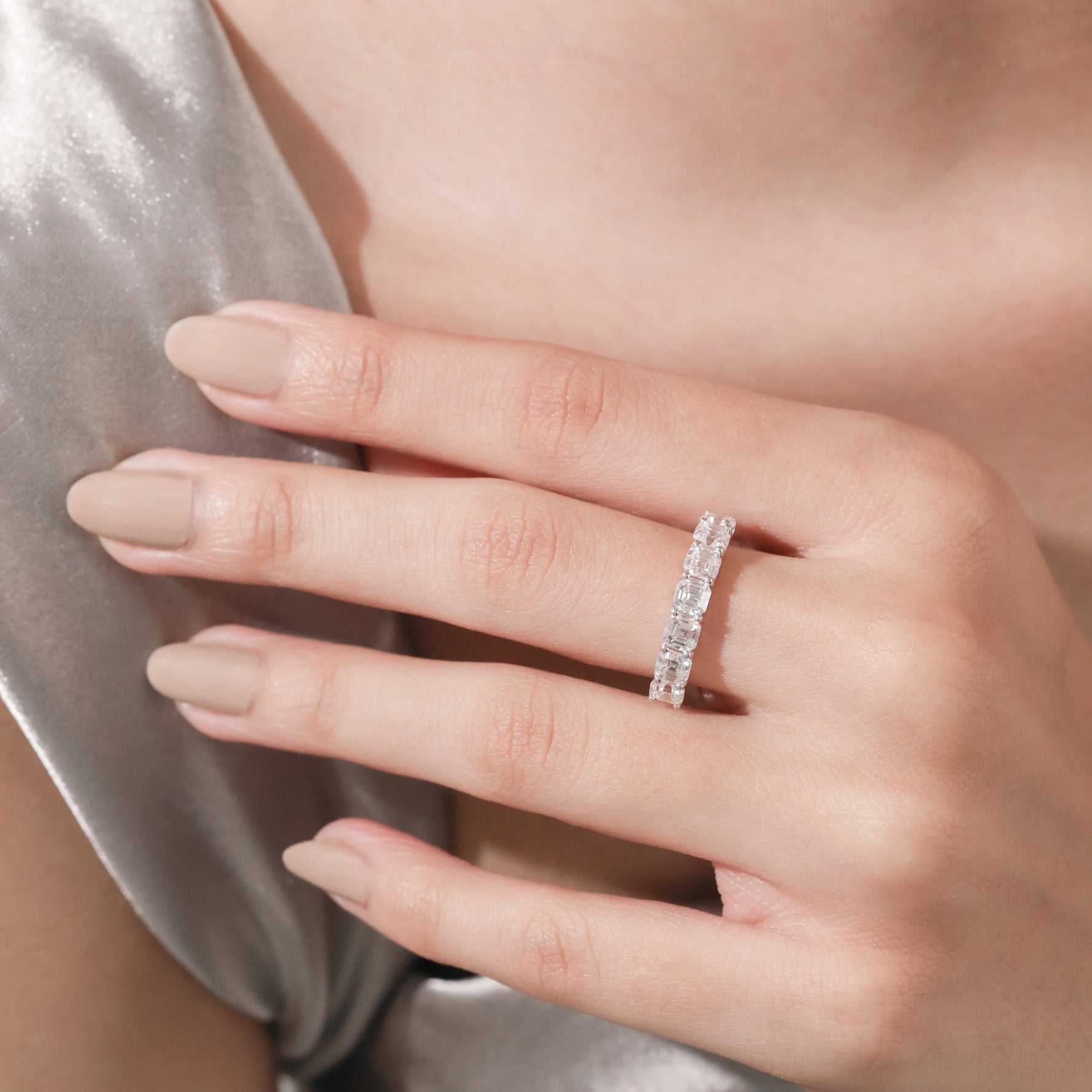 Asscher Diamond Eternity Ring