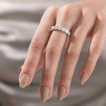 14K Gold Asscher Diamond Eternity Ring