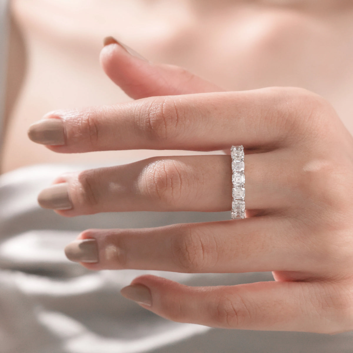 Asscher Diamond Women Ring