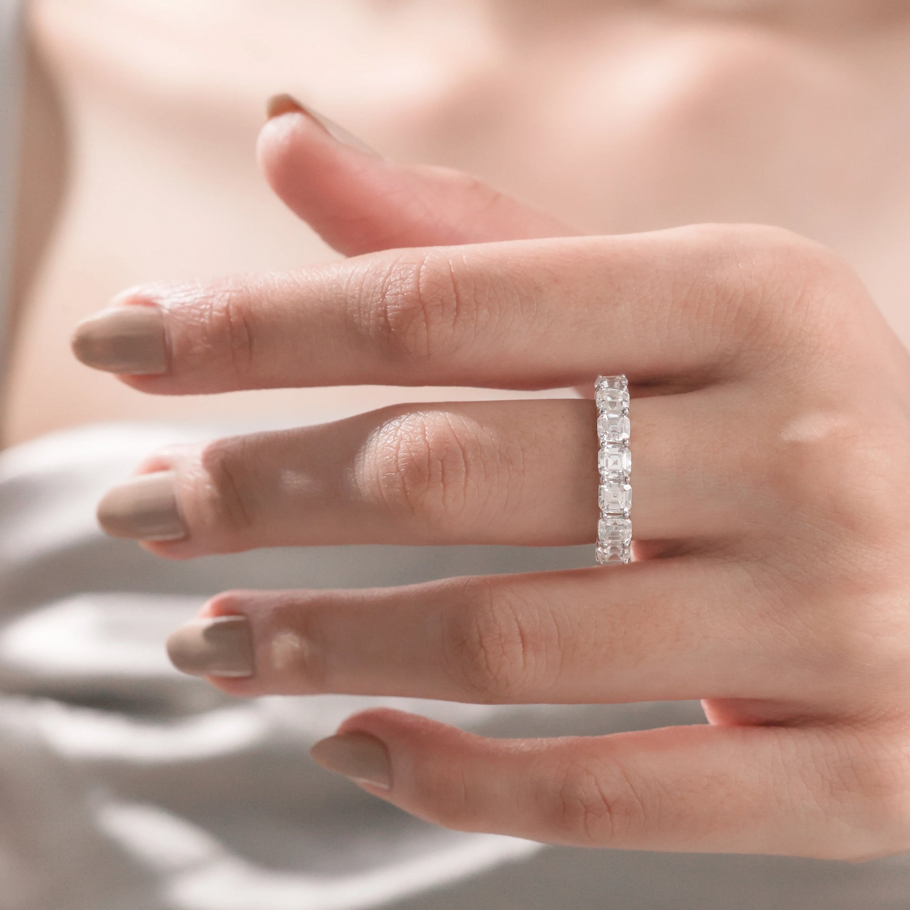 Asscher Diamond Women Ring