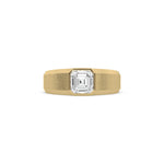 14K Yellow Gold Mens Tiffany Asscher Solitaire Ring