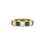 18K Yellow Gold Asscher Eternity Ring