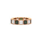 18K Rose Gold Asscher Eternity Ring