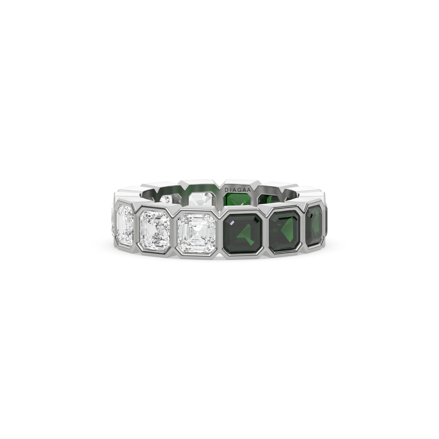 18K White Gold Asscher Eternity Ring
