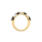 10K Yellow Gold Asscher Diamond Eternity Ring